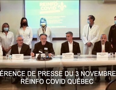 Réinfo Covid Québec : Conférence de presse du 3 novembre 2021