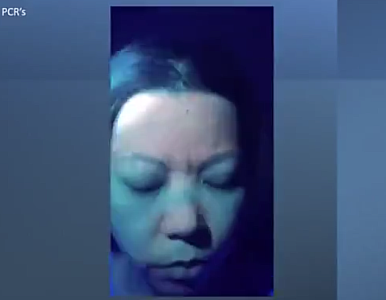 WHEN PLACED UNDER UV – SOMETHING INSIDE THE FACES OF VACCINATED PEOPLE REFRACTS FLUORESCENT LIGHT